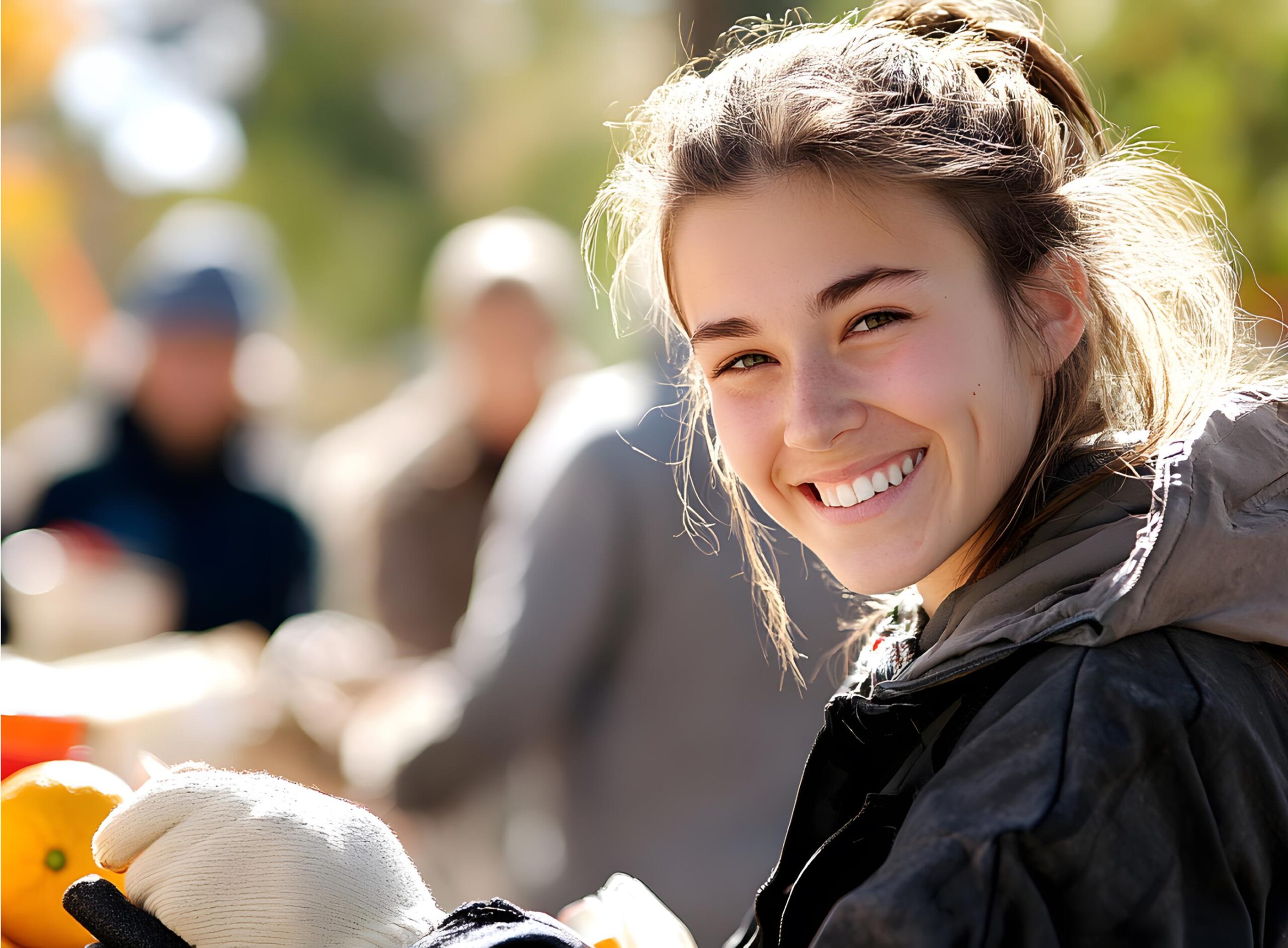 Smiling photo of a woman working outside.